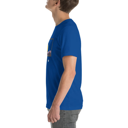 Avenor T-Shirt by R.A. Apparel, image 39, left-side angle, Heather Forest, size XL, design placement.
