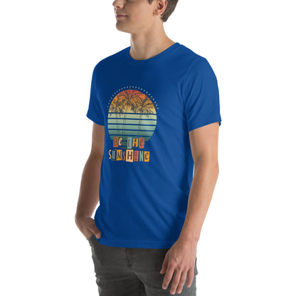 Solara T-Shirt by R.A. Apparel, image 46, front view, left-side angle, Heather Grass Green, size S, design placement.