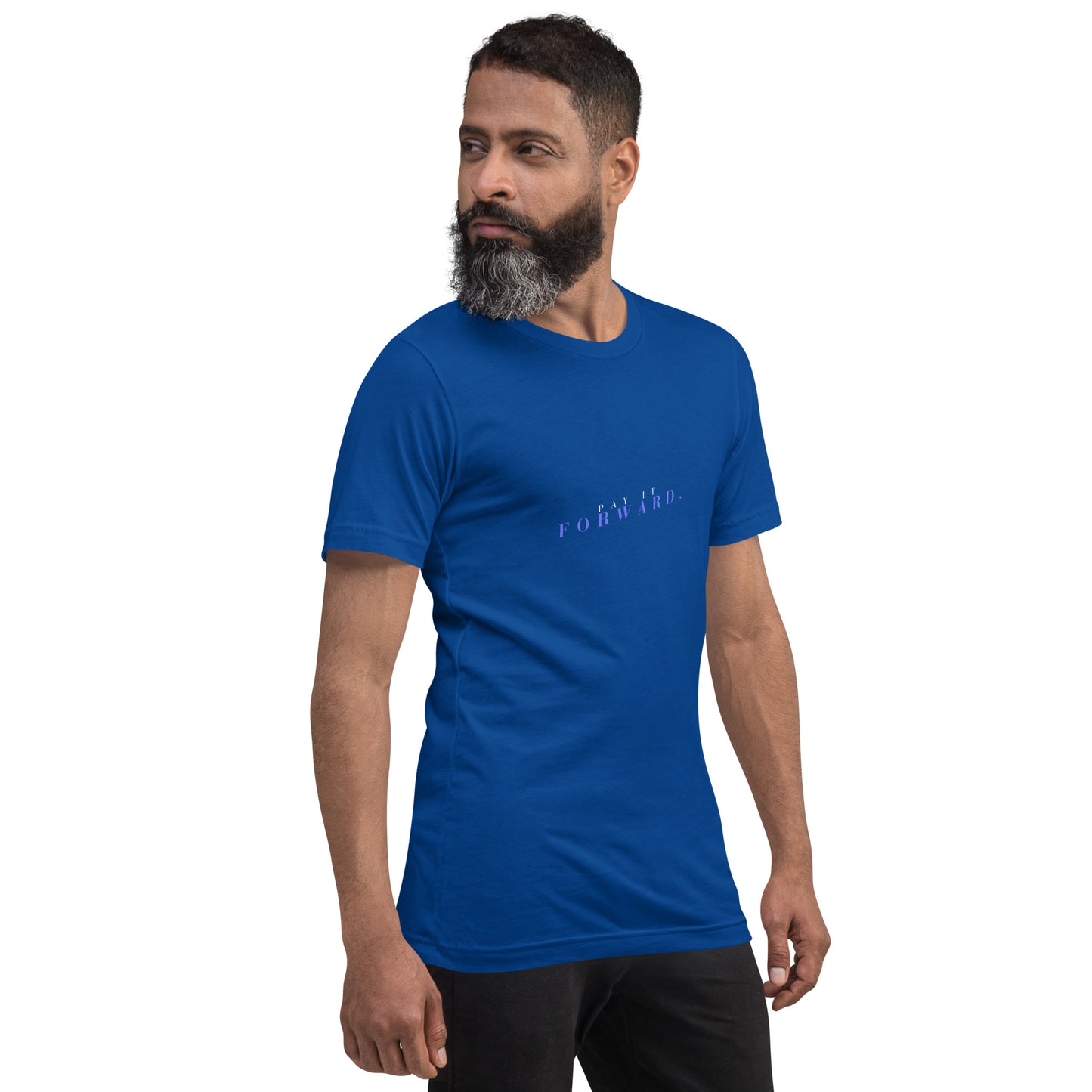 Forward Kind T-Shirt - Left Placement 78 by R.A. Apparel, image 21, front view, right-side angle, Oxblood Black, size L, left placement.
