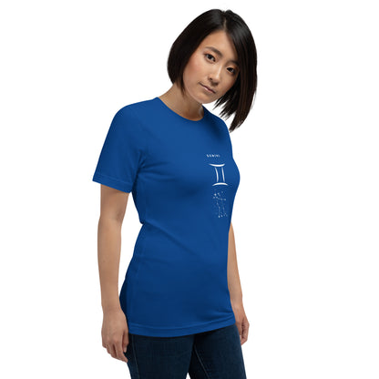 Twin Signal T-Shirt - Left Placement image 44: Autumn version, size S with front view, right-side angle of the Gemini range.