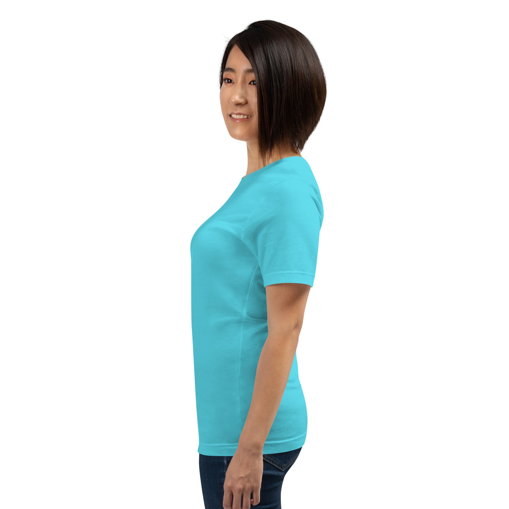 Balance Court T-Shirt - Left Placement image 77: Heather Natural version, size M with left-side angle of the Libra range.