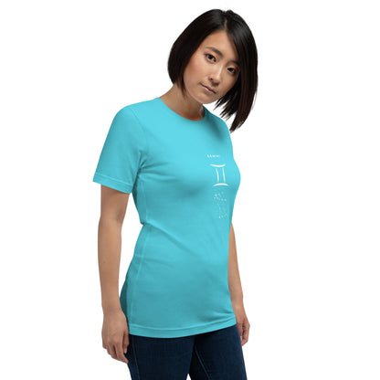 Twin Signal T-Shirt - Left Placement product image 92 in Solid White Blend, size XL, with front view, right-side angle and left placement.