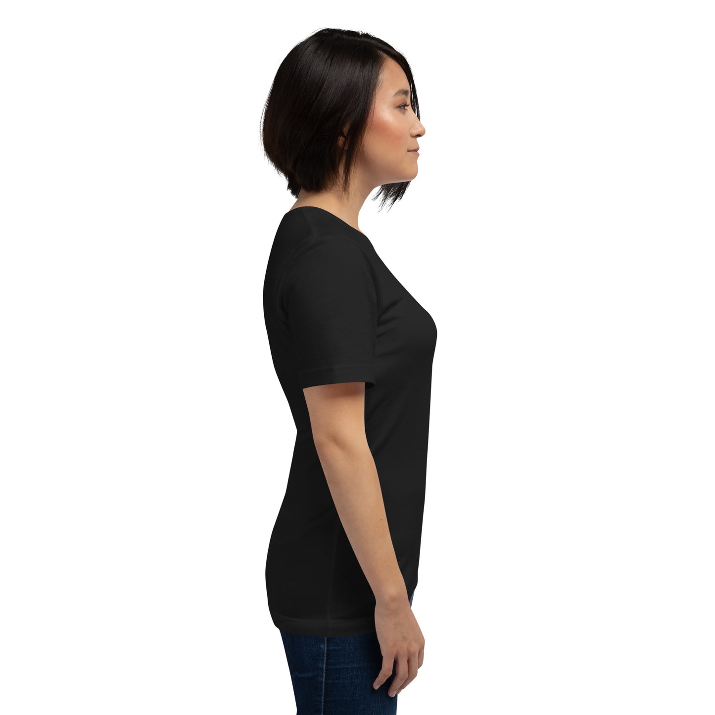 Twin Signal T-Shirt - Left Placement by R.A. Apparel, image 9, right-side angle, Vintage Black, size L, left placement.