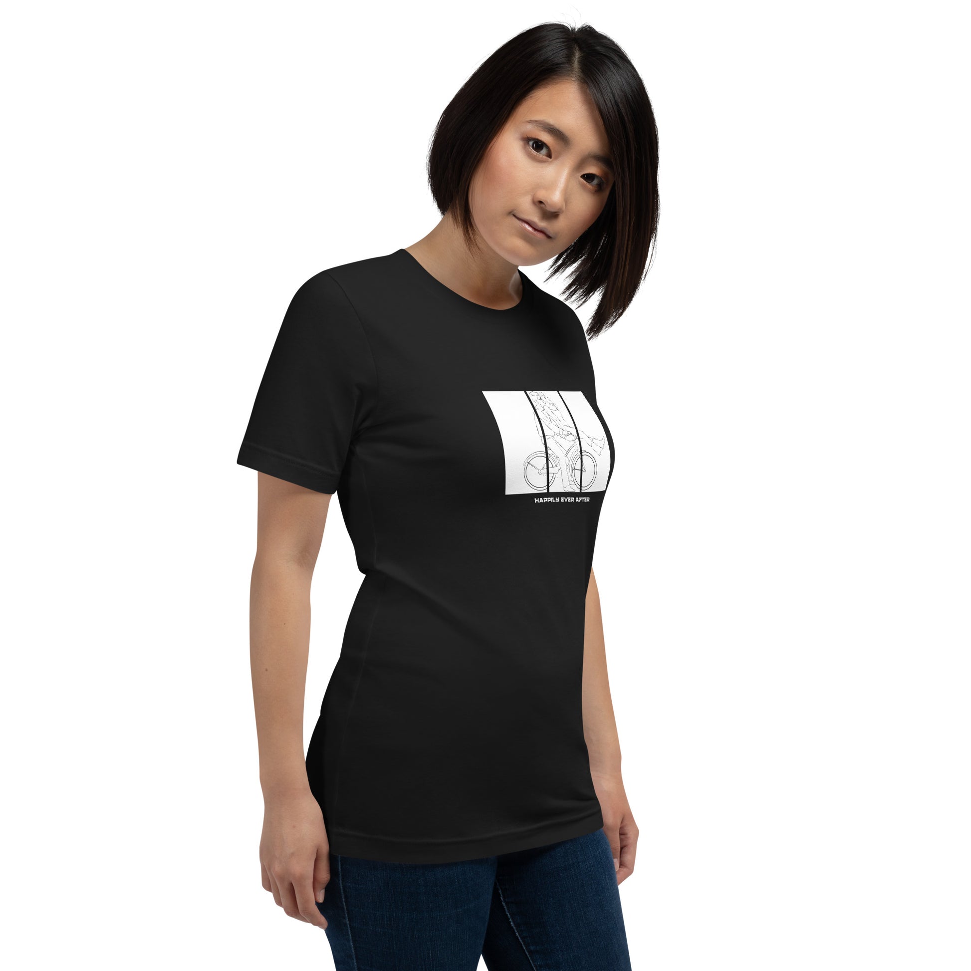 Ever After T-Shirt - Left Placement image 44 in selected colour, showing front view, right-side angle for the Happily Ever After design.