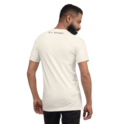 Marsborne T-Shirt - Left Placement image 74: Heather Dust version, size L with back view of the Aries range.