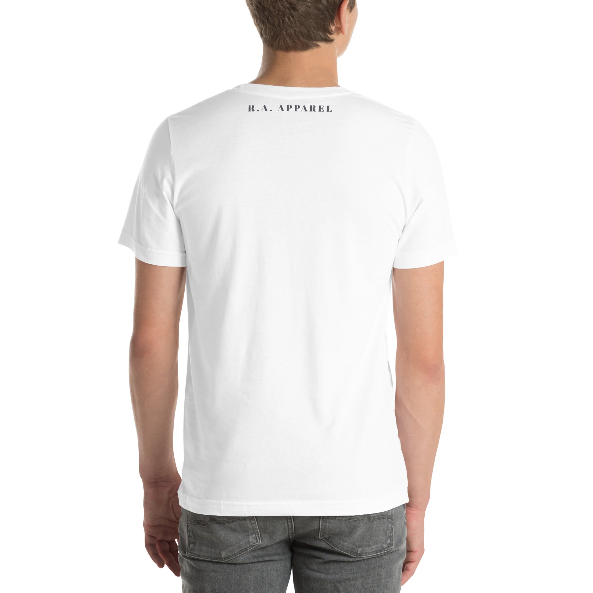 Image 2 of Red After Five T-Shirt - Left Placement, size S, with 5 O'Clock artwork visible in back view.