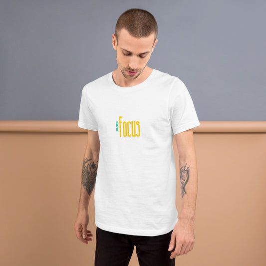 Focusline T-Shirt - Left Placement image 1 in Black Heather, size XS, showing front view for the Pure Focus design.