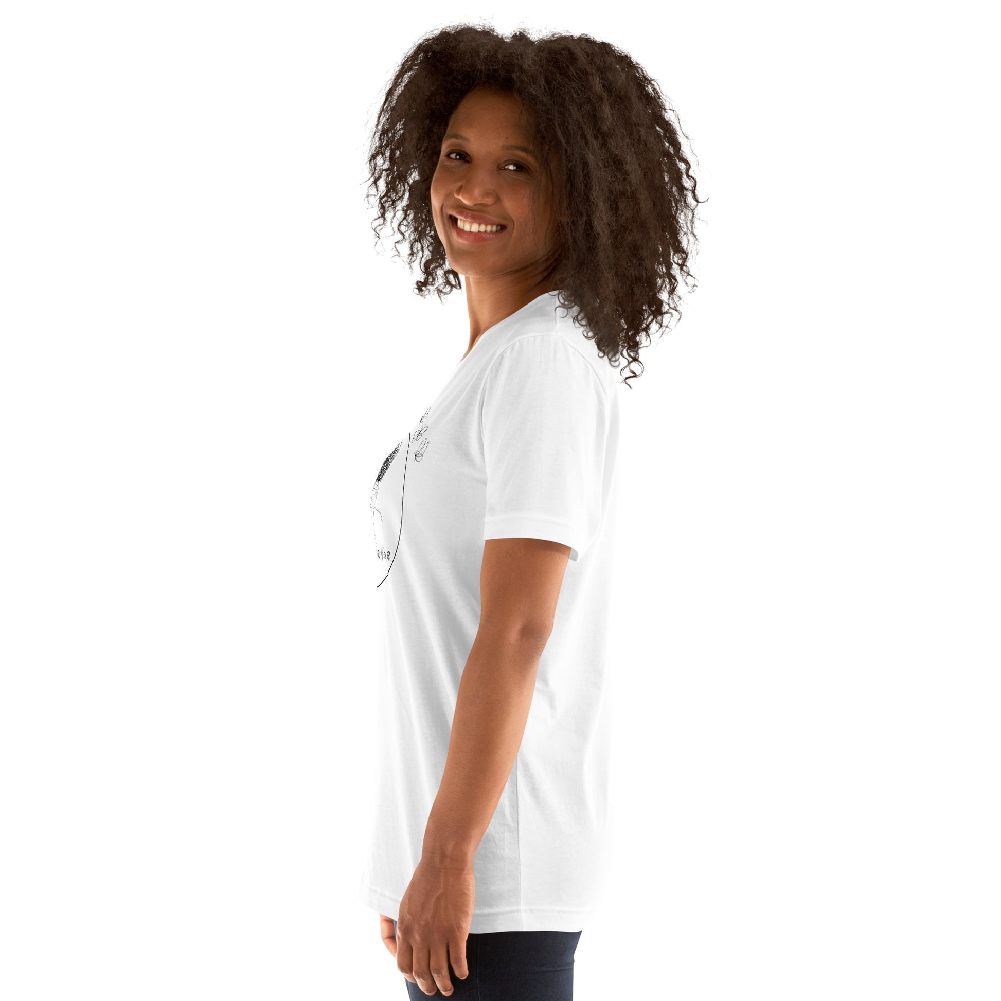 Breathing Room T-Shirt - Left Placement product image 4 in Heather Prism Mint, size XL, with left-side angle and left placement.