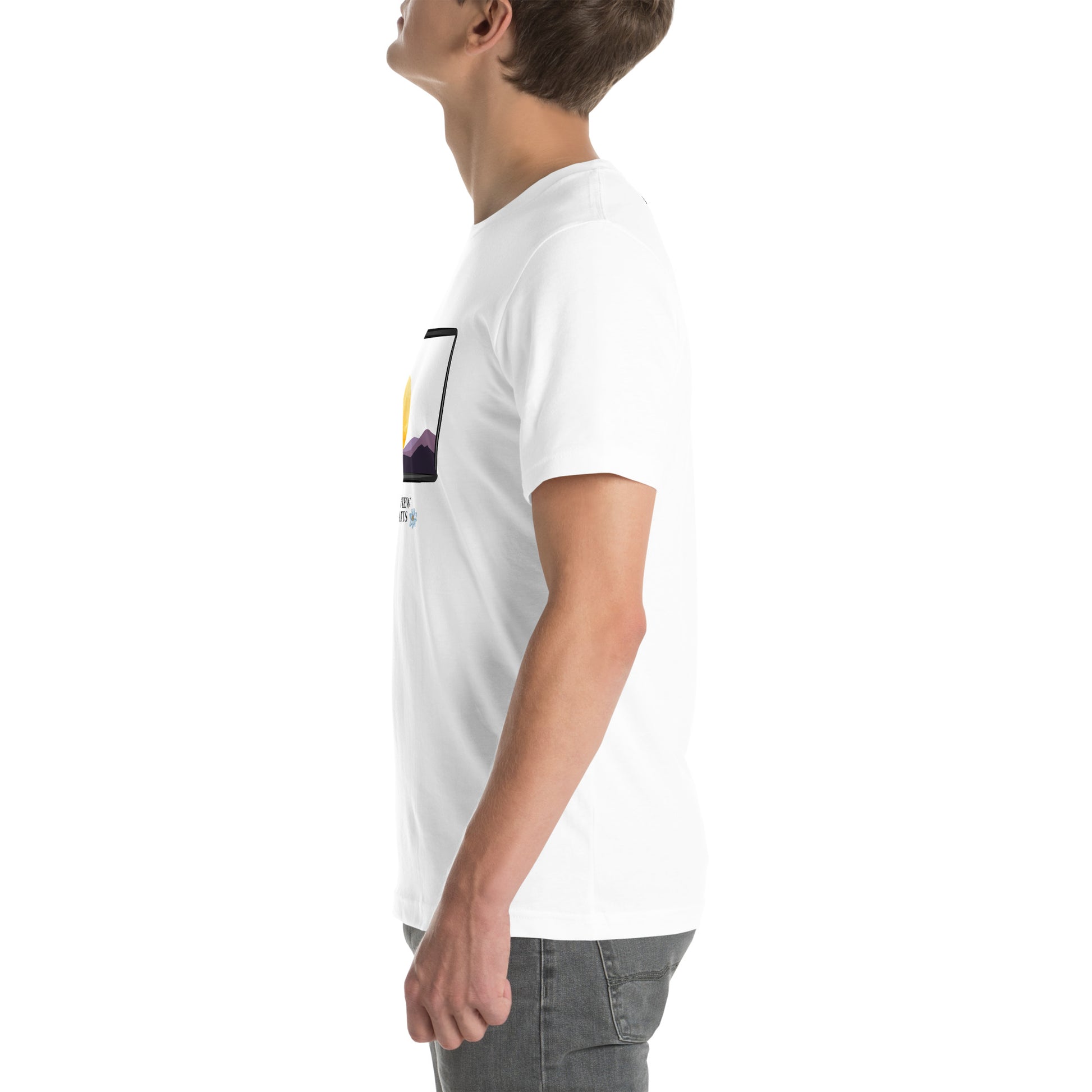 Avenor T-Shirt product image 117 in selected colour, with left-side angle and design placement.