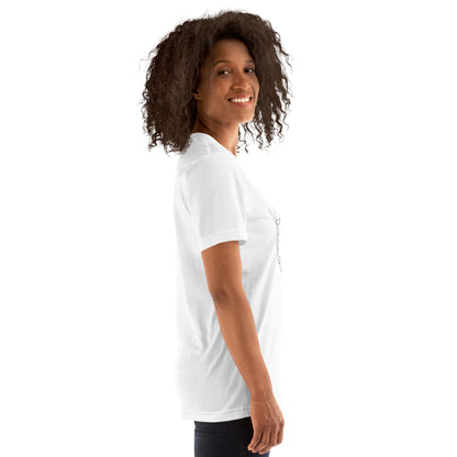 Breathing Room T-Shirt - Left Placement image 5 in Heather Prism Mint, size 2XL, showing right-side angle for the Just Breathe design.