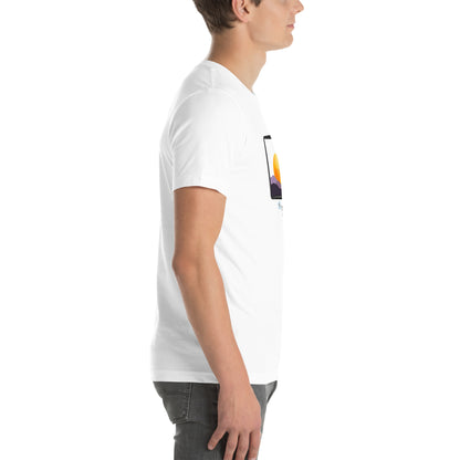 Avenor T-Shirt image 119 in selected colour, showing right-side angle for the The View Awaits design.