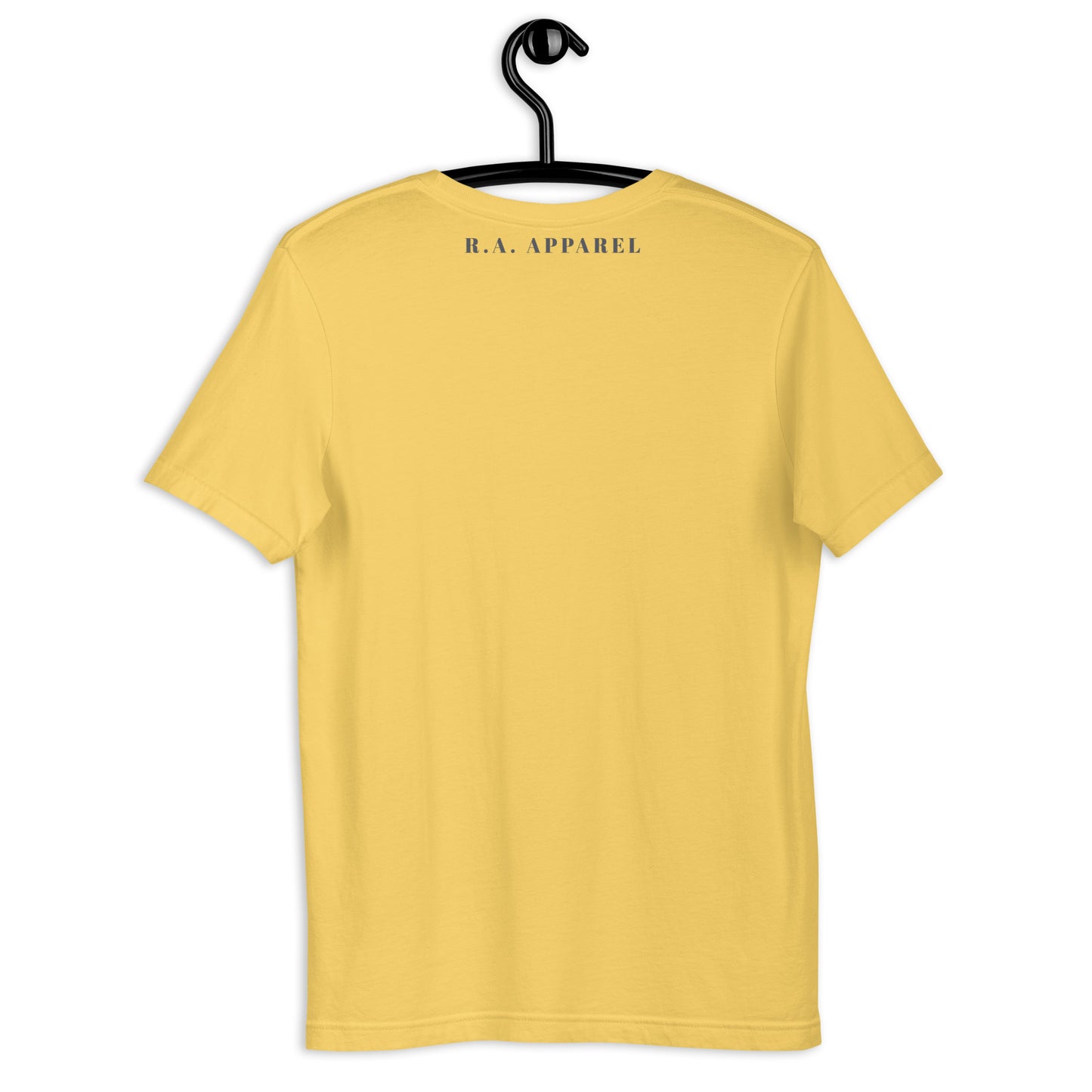 Festive Mood T-Shirt - Left Placement by R.A. Apparel, image 24, back view, Light Blue, size L, left placement.