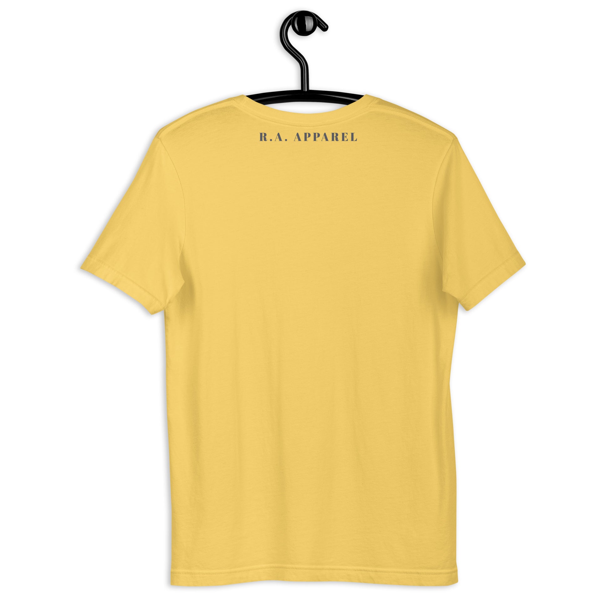 Festive Mood T-Shirt - Left Placement by R.A. Apparel, image 24, back view, Light Blue, size L, left placement.