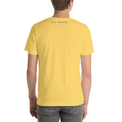 Blind Signal T-Shirt - Left Placement 40 product image 16 in Athletic Heather, size M, with back view and left placement.