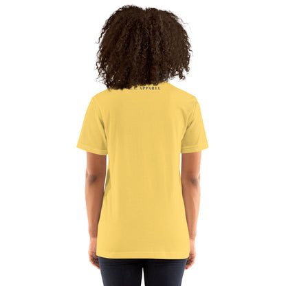 Breathing Room T-Shirt - Left Placement image 22: Athletic Heather version, size S with back view of the Just Breathe range.