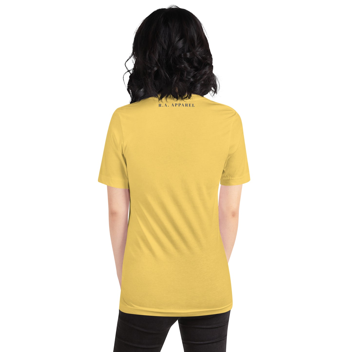 Image 35 of Heather Dust Evolution T-Shirt - Left Placement, size L, with Evolution artwork visible in back view.