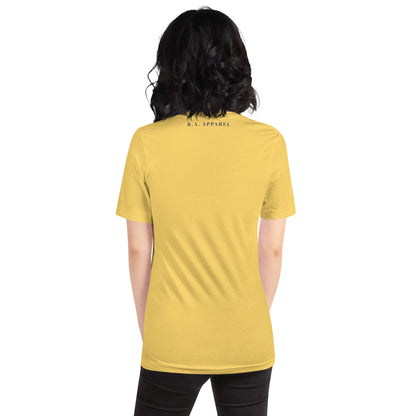 Image 35 of Heather Dust Evolution T-Shirt - Left Placement, size L, with Evolution artwork visible in back view.