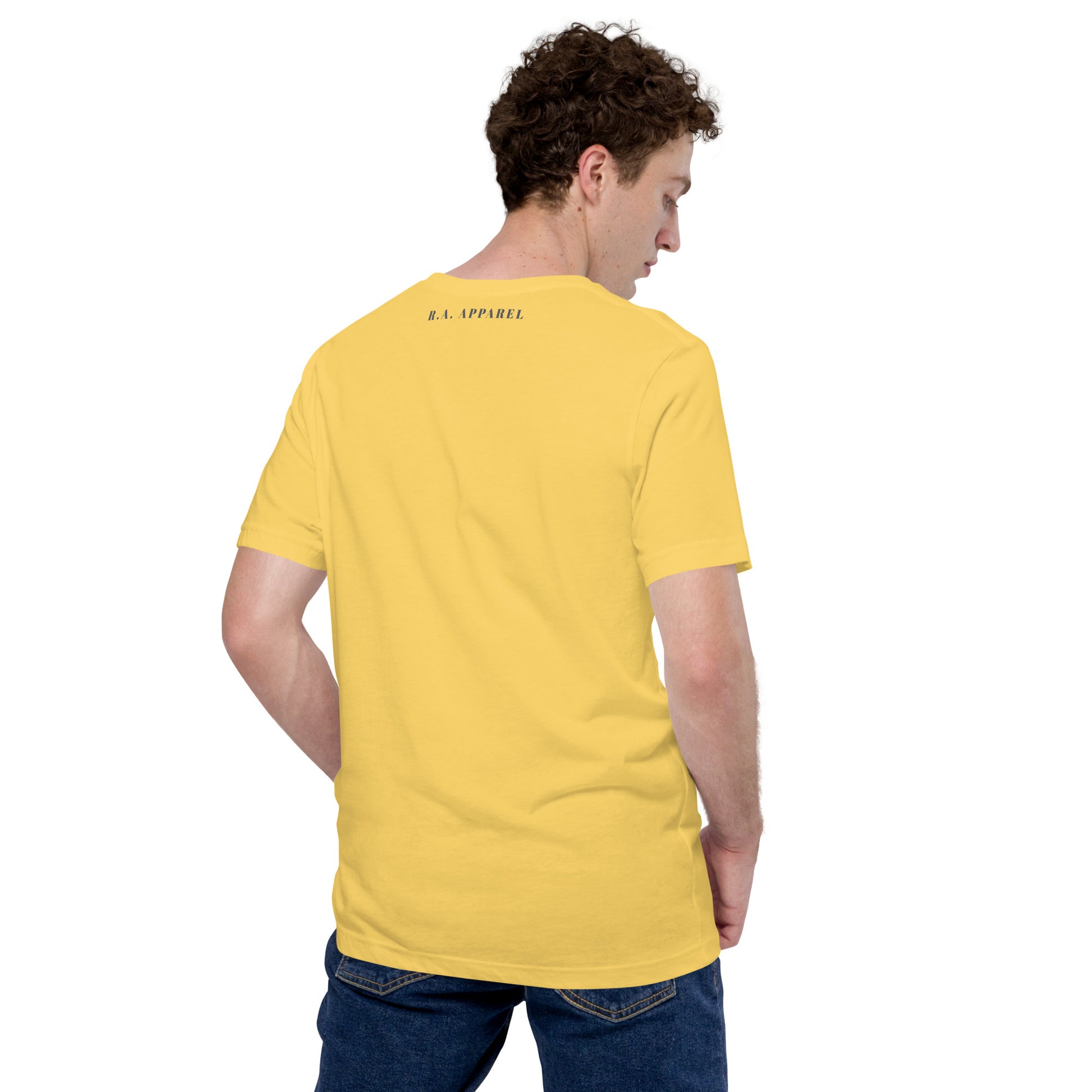 Growthline T-Shirt - Left Placement image 23: Soft Cream version, size XL with back view of the Growth range.