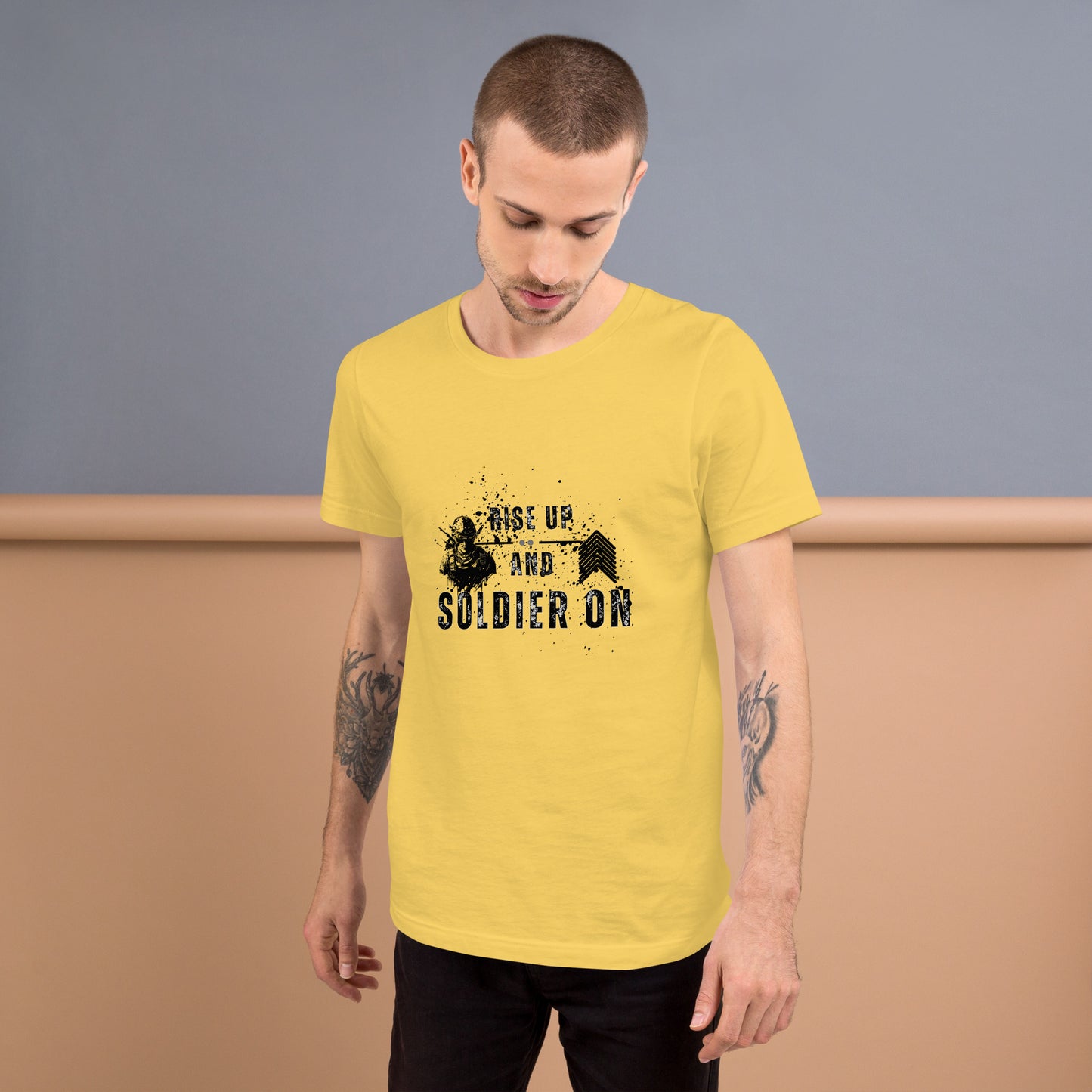 Fortitude T-Shirt - Left Placement 75 image 19 in Ocean Blue, size XL, showing front view for the Soldier On design.