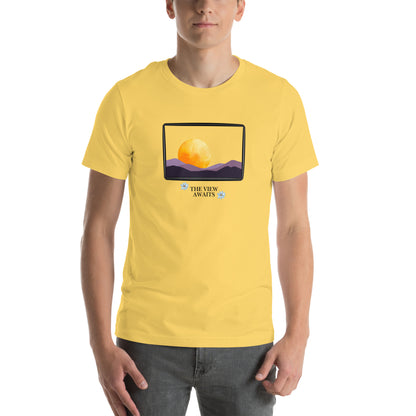 Avenor T-Shirt image 109 in selected colour, showing front view for the The View Awaits design.
