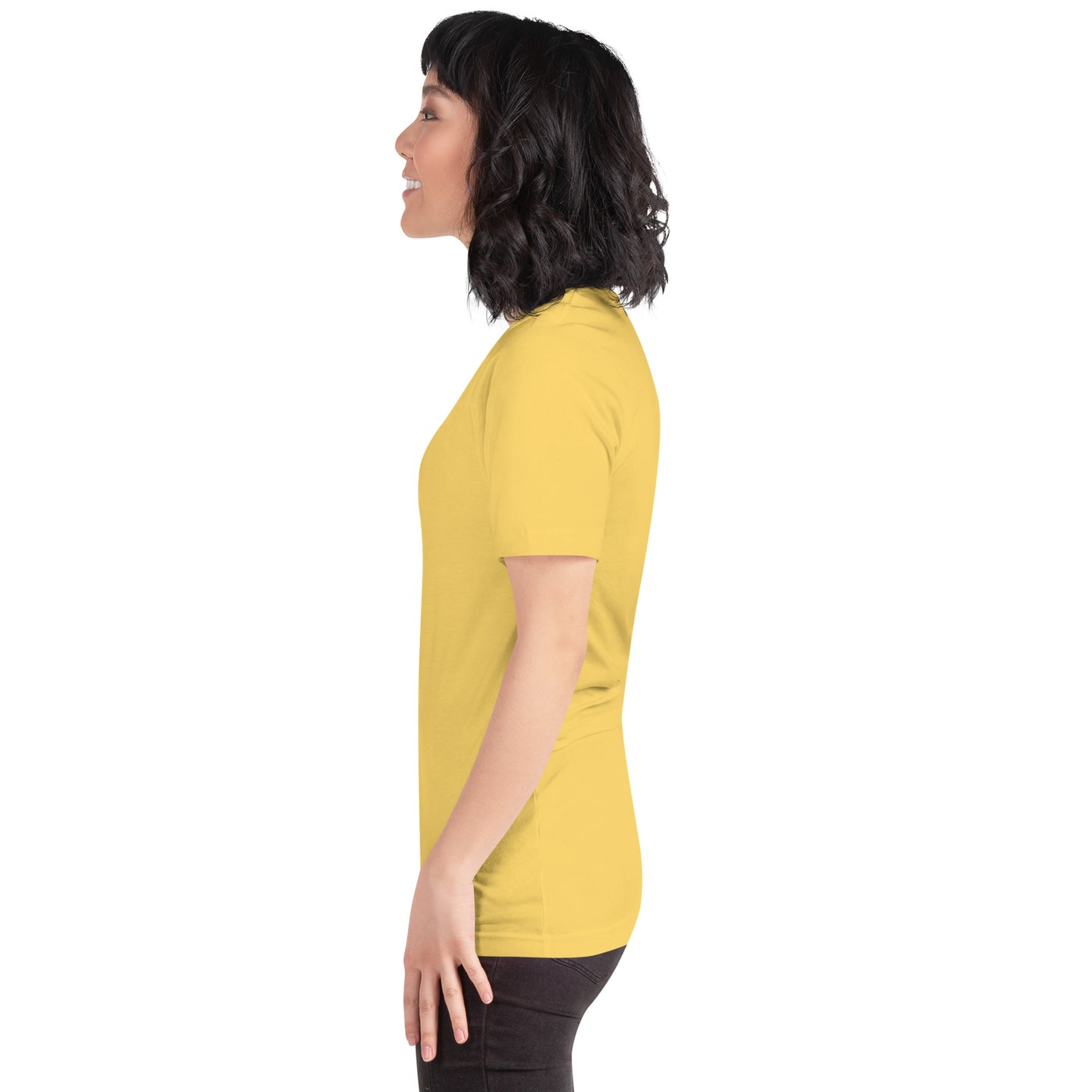 Image 34 of Heather Dust Evolution T-Shirt - Left Placement, size M, with Evolution artwork visible in left-side angle.