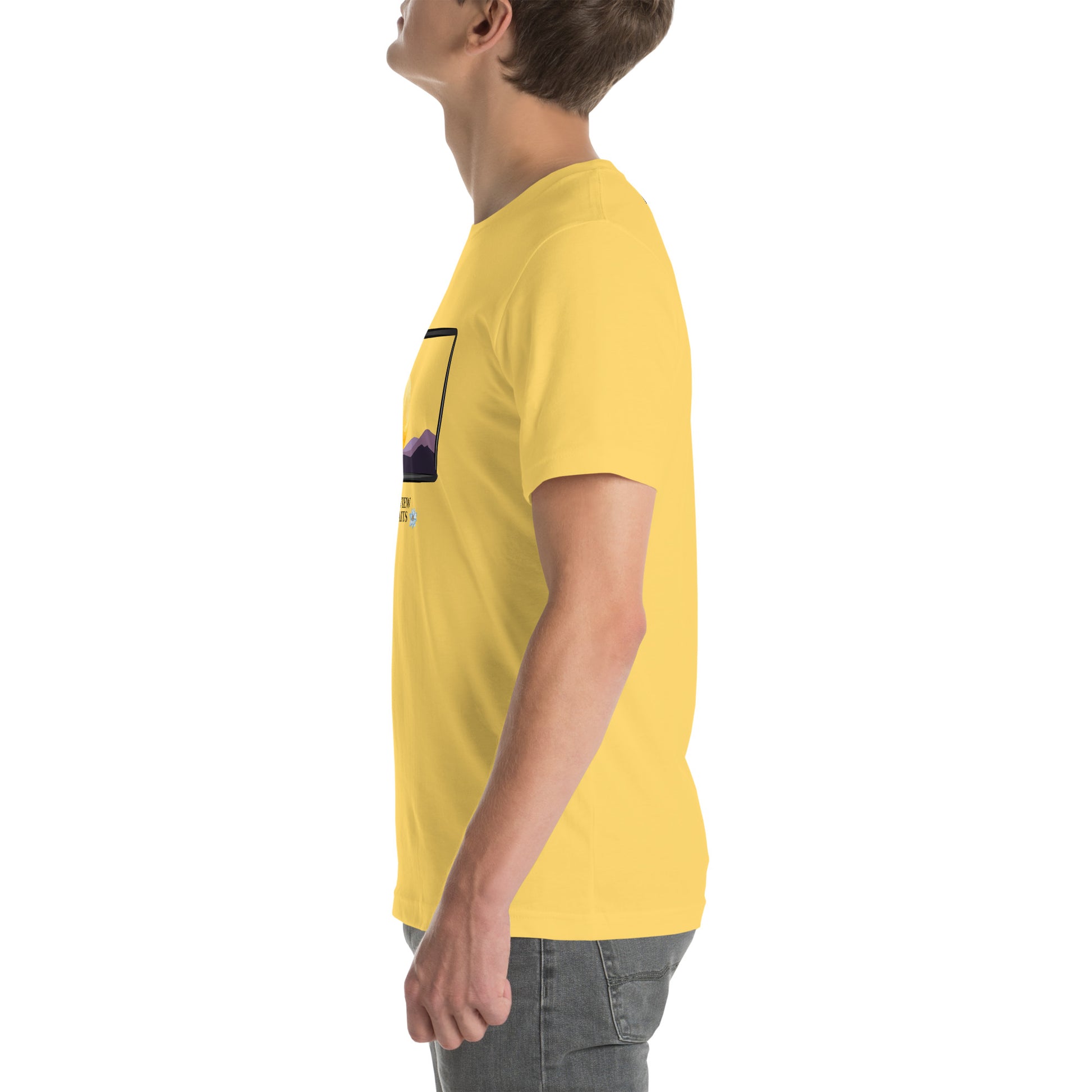Avenor T-Shirt product image 111 in selected colour, with left-side angle and design placement.