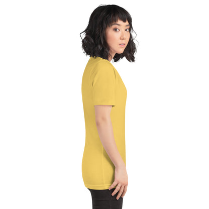 Evolution T-Shirt - Left Placement image 36 in Heather Dust, size XL, showing right-side angle for the Evolution design.