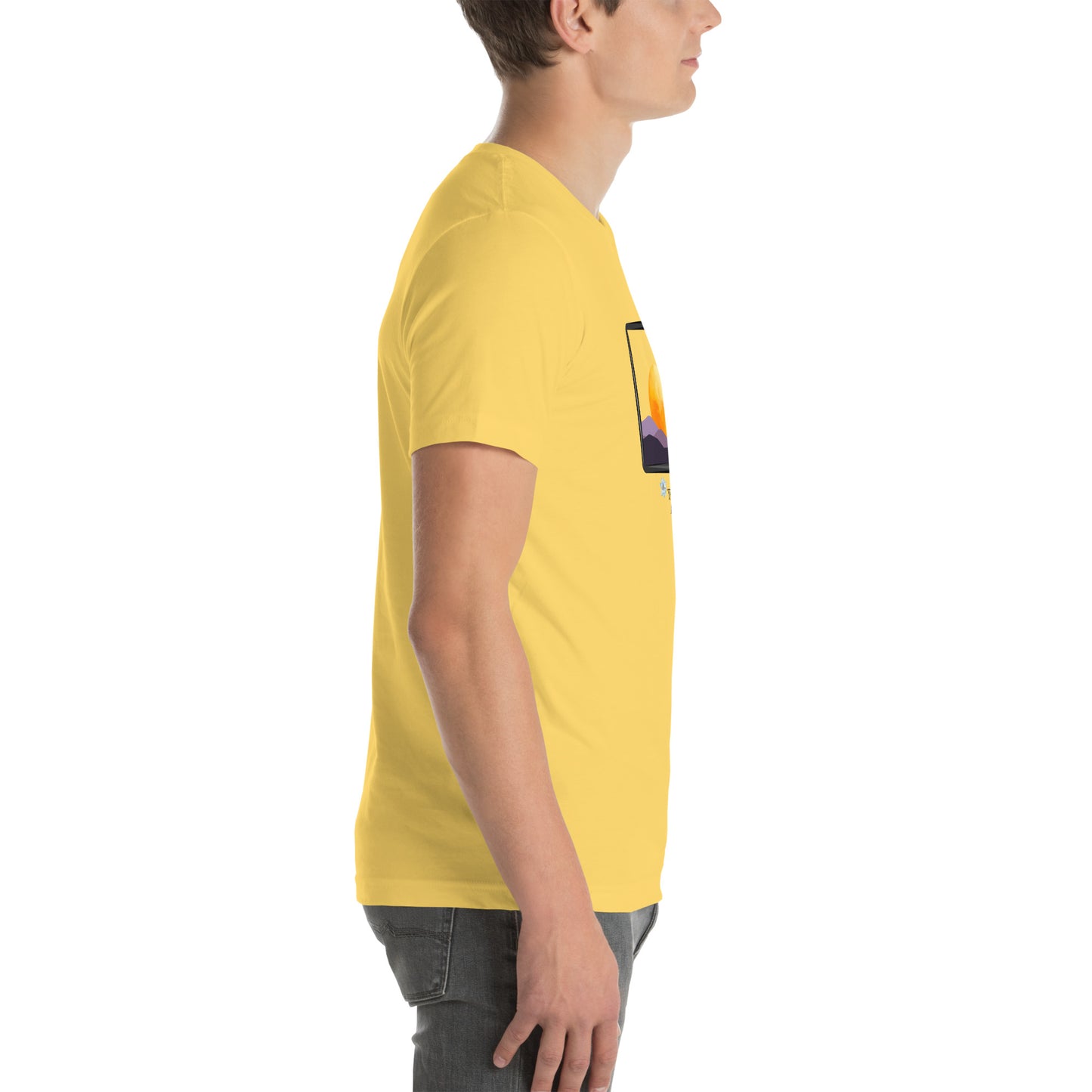 Avenor T-Shirt by R.A. Apparel, image 113, right-side angle, selected colour, design placement.