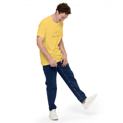 Growthline T-Shirt - Left Placement product image 21 in Soft Cream, size M, with front view, right-side angle and left placement.