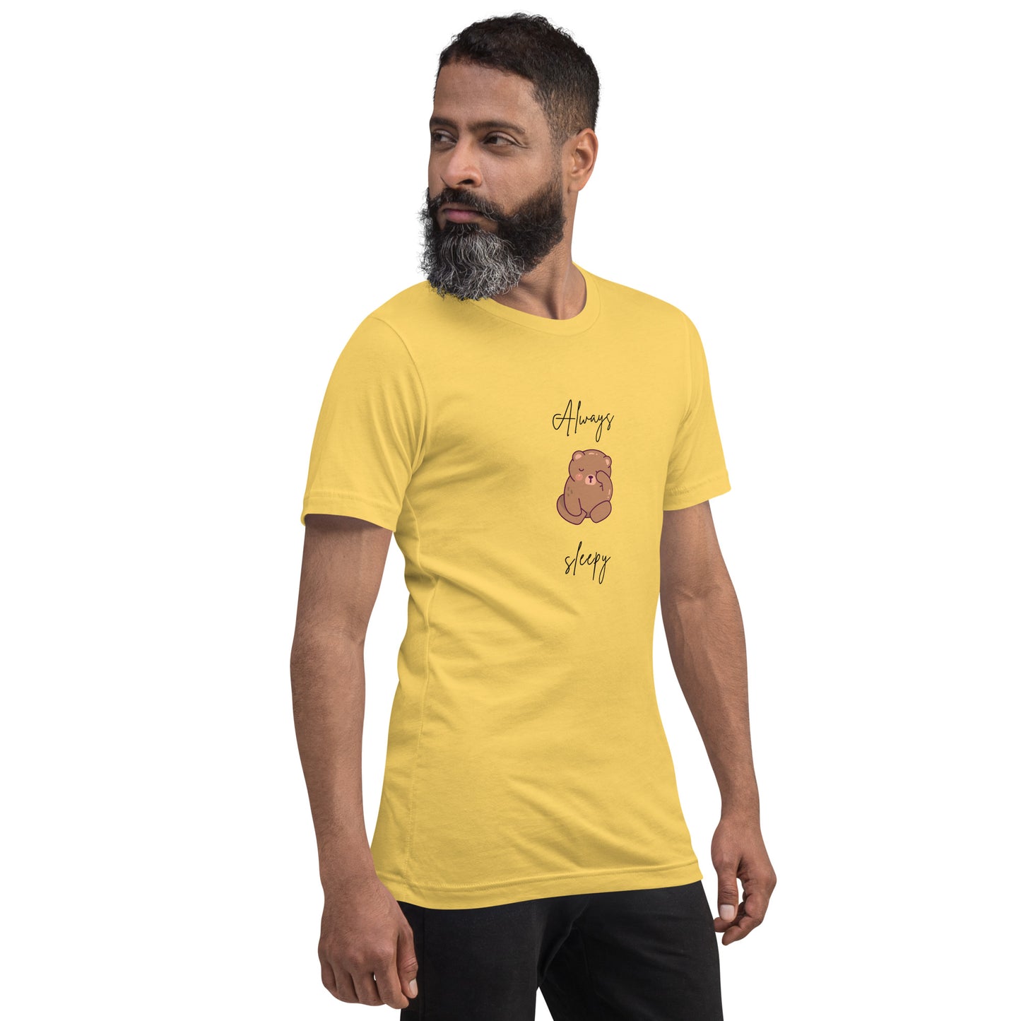 Nightcall T-Shirt - Left Placement image 24 in Soft Cream, size XS, showing front view, right-side angle for the Always Sleepy design.