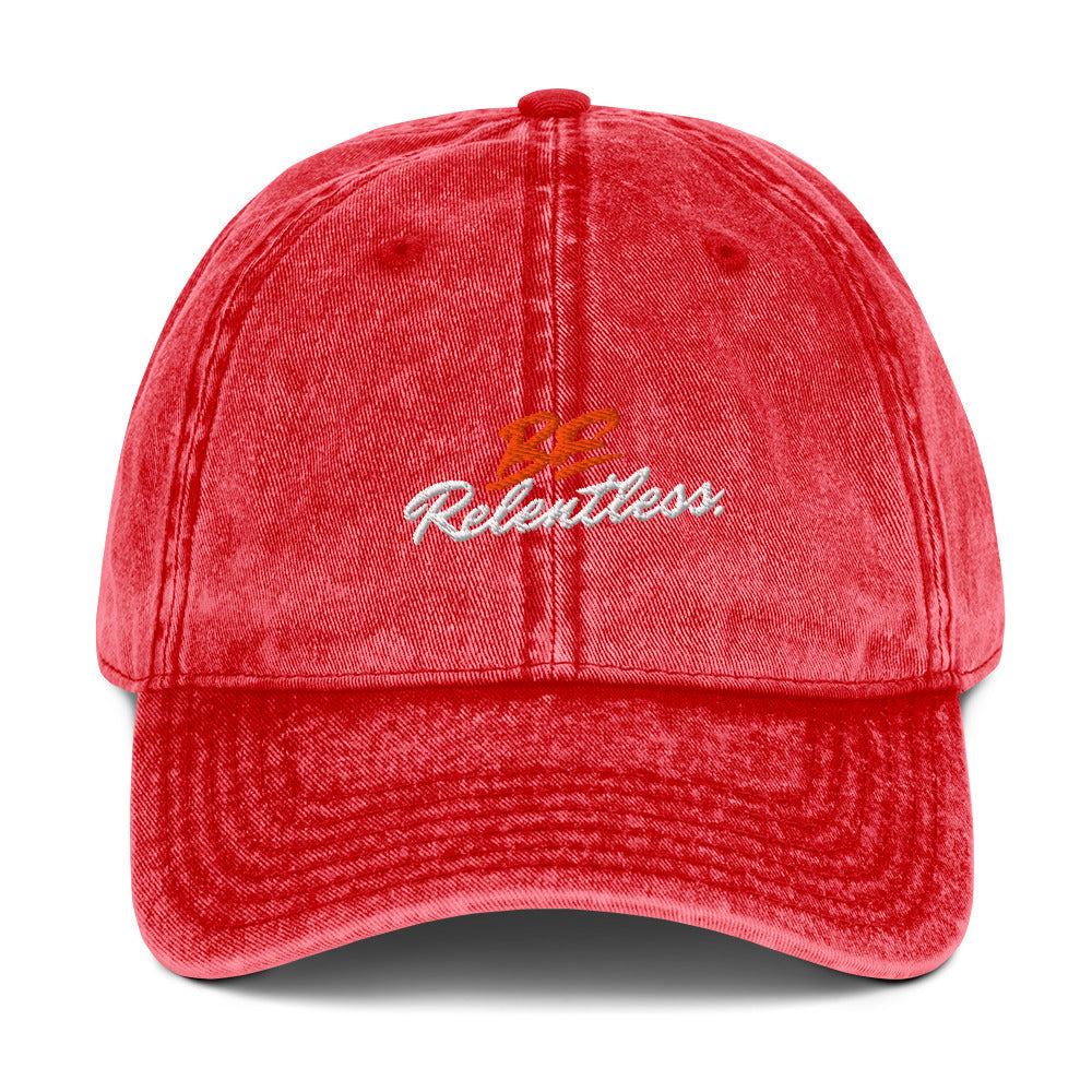 Relentless Cap - Left Placement product image 4 in Red, with front view and left placement.