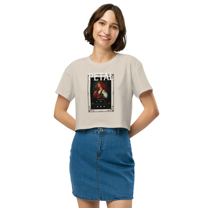 Petaline Crop Top image 22: Bone version, size M with front view of the Petal range.