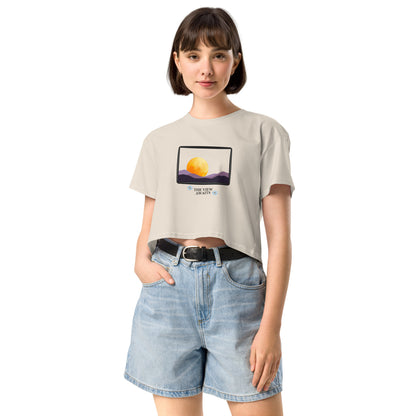 Avenor Crop Top image 16 in Bubblegum, size XL, showing front view for the The View Awaits design.