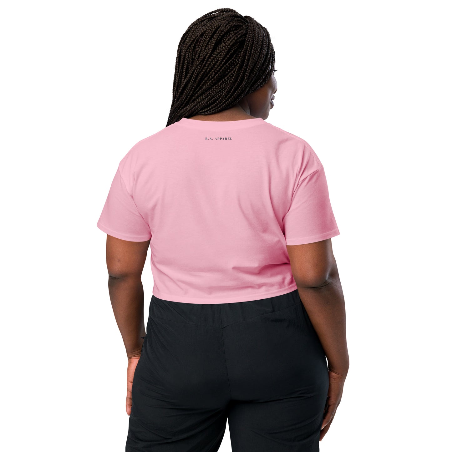 Sprinkle Theory Crop Top - Left Placement product image 24 in Pale Pink, size L, with back view and left placement.