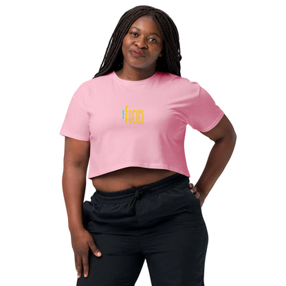 Focusline Crop Top - Left Placement product image 9 in Hazy Pink, size L, with front view and left placement.