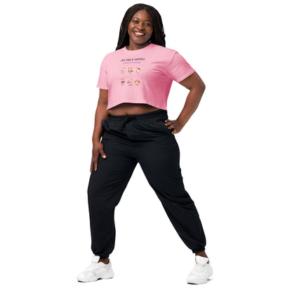 Mood Diary Crop Top - Left Placement product image 23 in Pale Pink, size M, with front view, left-side angle and left placement.
