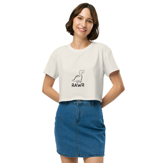 Wild Call Crop Top - Left Placement image 1: Mineral version, size XS with front view of the Rawr range.