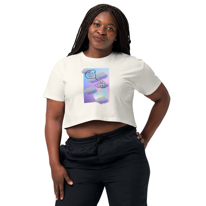 Sprinkle Theory Crop Top - Left Placement image 6: Mineral version, size XS with front view of the You're the Sprinkle to My Cupcake range.