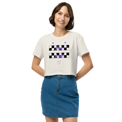 Freeborne Crop Top - Left Placement product image 6 in Mineral, size XS, with front view and left placement.