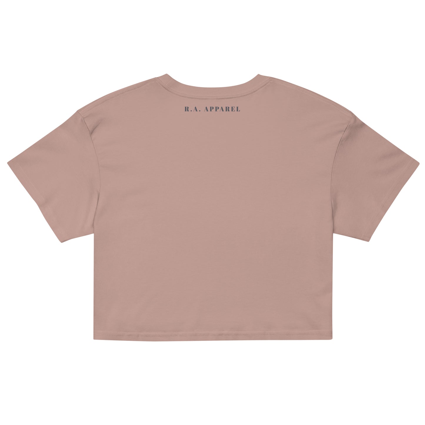 Festive Mood Crop Top - Left Placement image 10: Hazy Pink version, size XL with back view of the Xmas Mood range.