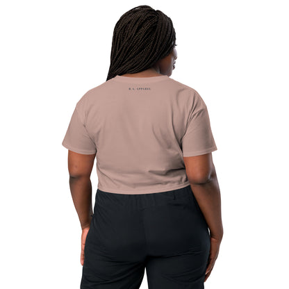 Sabletide Crop Top - Left Placement image 14: Hazy Pink version, size L with back view of the Scorpio range.