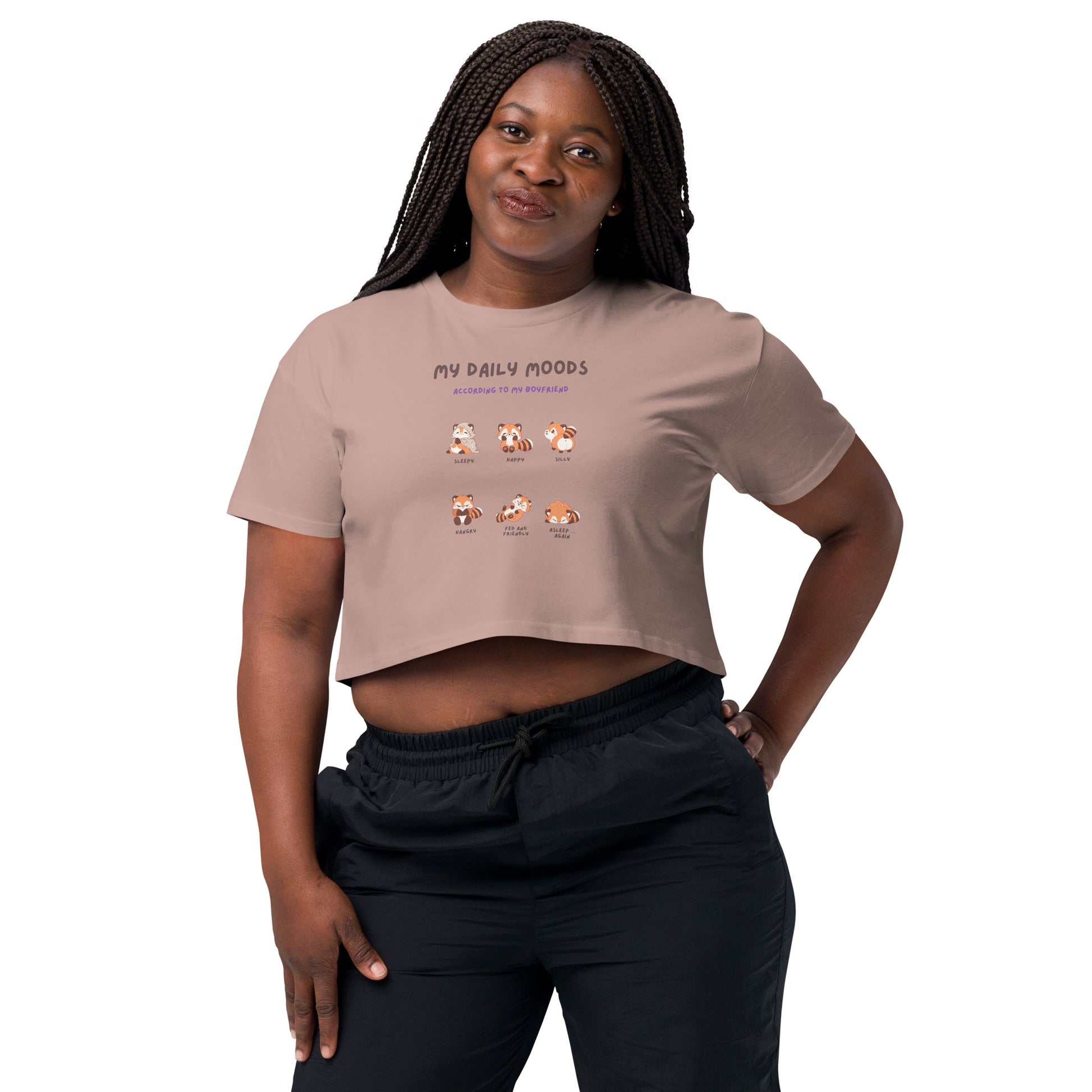 Mood Diary Crop Top - Left Placement product image 26 in Bone, size XS, with front view and left placement.