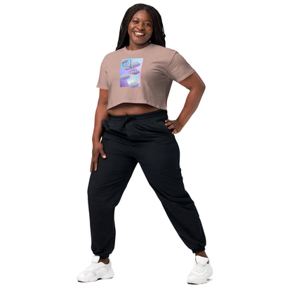 Sprinkle Theory Crop Top - Left Placement product image 28 in Bone, size M, with front view, left-side angle and left placement.