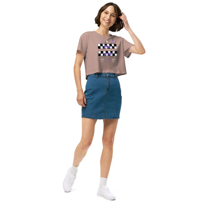 Freeborne Crop Top - Left Placement product image 17 in Bubblegum, size S, with front view, right-side angle and left placement.