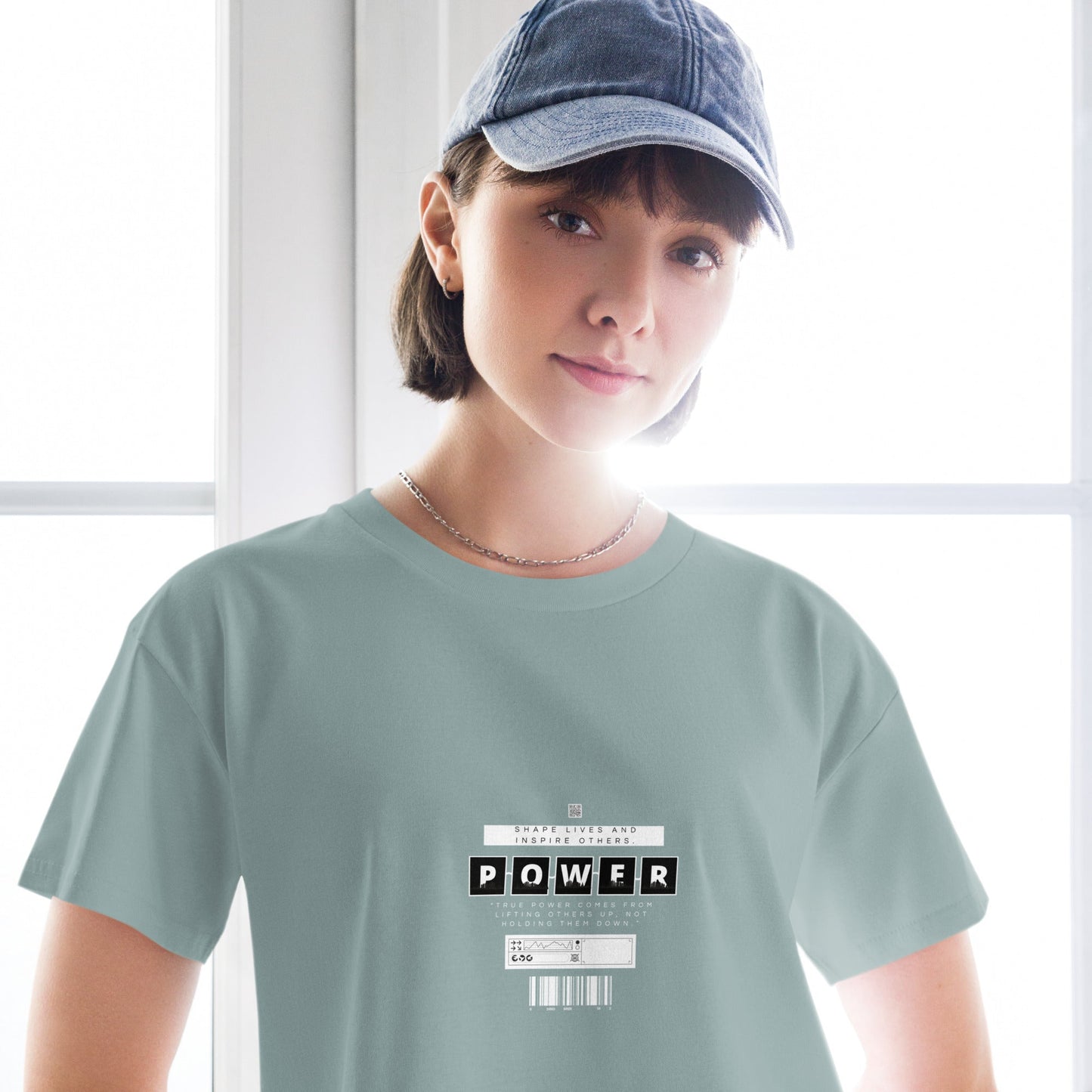 Impact Form Crop Top - Left Placement product image 2 in Black, size S, with front view and left placement.