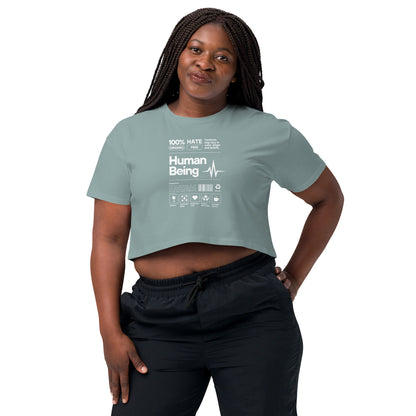 Human Form Crop Top - Left Placement product image 17 in Bubblegum, size S, with front view and left placement.