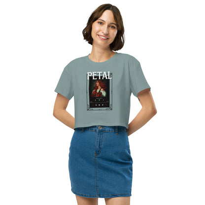 Image 6 of Mineral Petaline Crop Top, size M, with Petal artwork visible in front view.