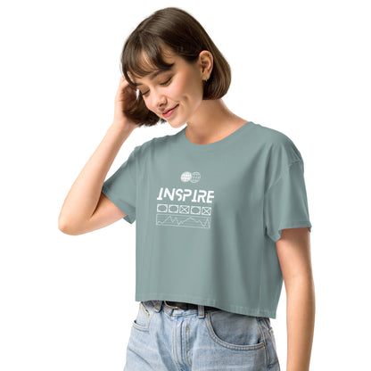 Inspireline Crop Top - Left Placement product image 26 in Bone, size XS, with front view, left-side angle and left placement.