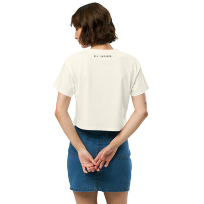 Solara Crop Top product image 32 in Natural, size XL, with back view and design placement.