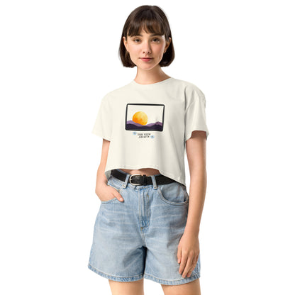 Avenor Crop Top image 22 in Bone, size M, showing front view for the The View Awaits design.